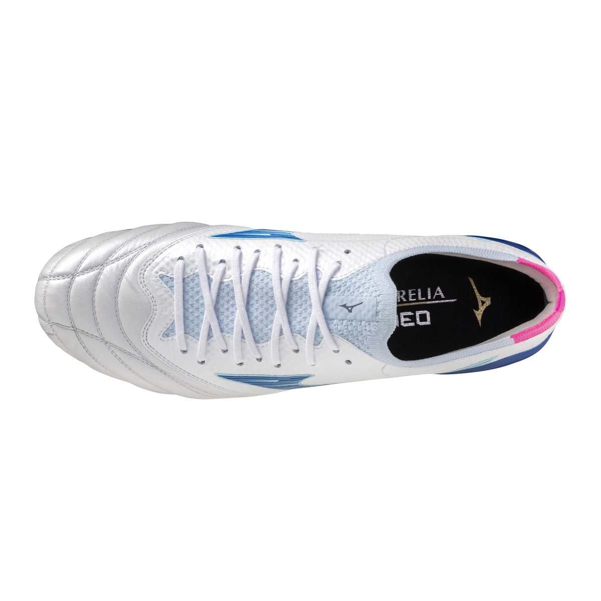 Korki Mizuno Morelia NEO IV β Elite – Biały / Niebieski / Różowy – AG