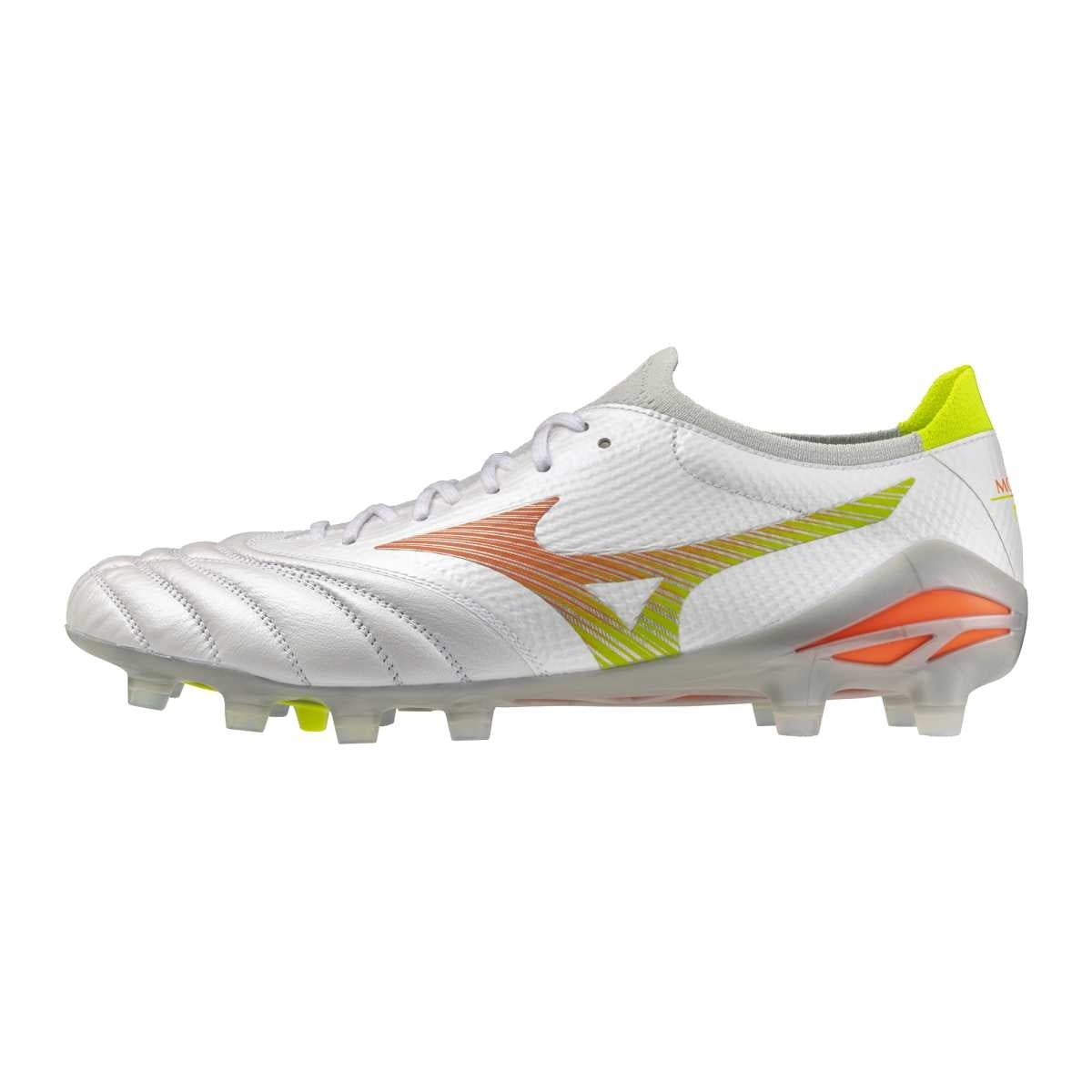 Korki Mizuno Morelia Neo V β Elite FG – White/Lava Orange/Evening Primrose