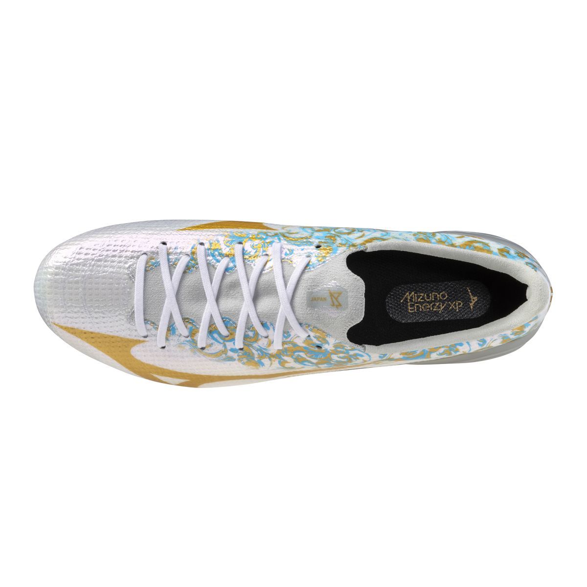 Korki Mizuno α III JF Japan – Biały / Niebieski – FG