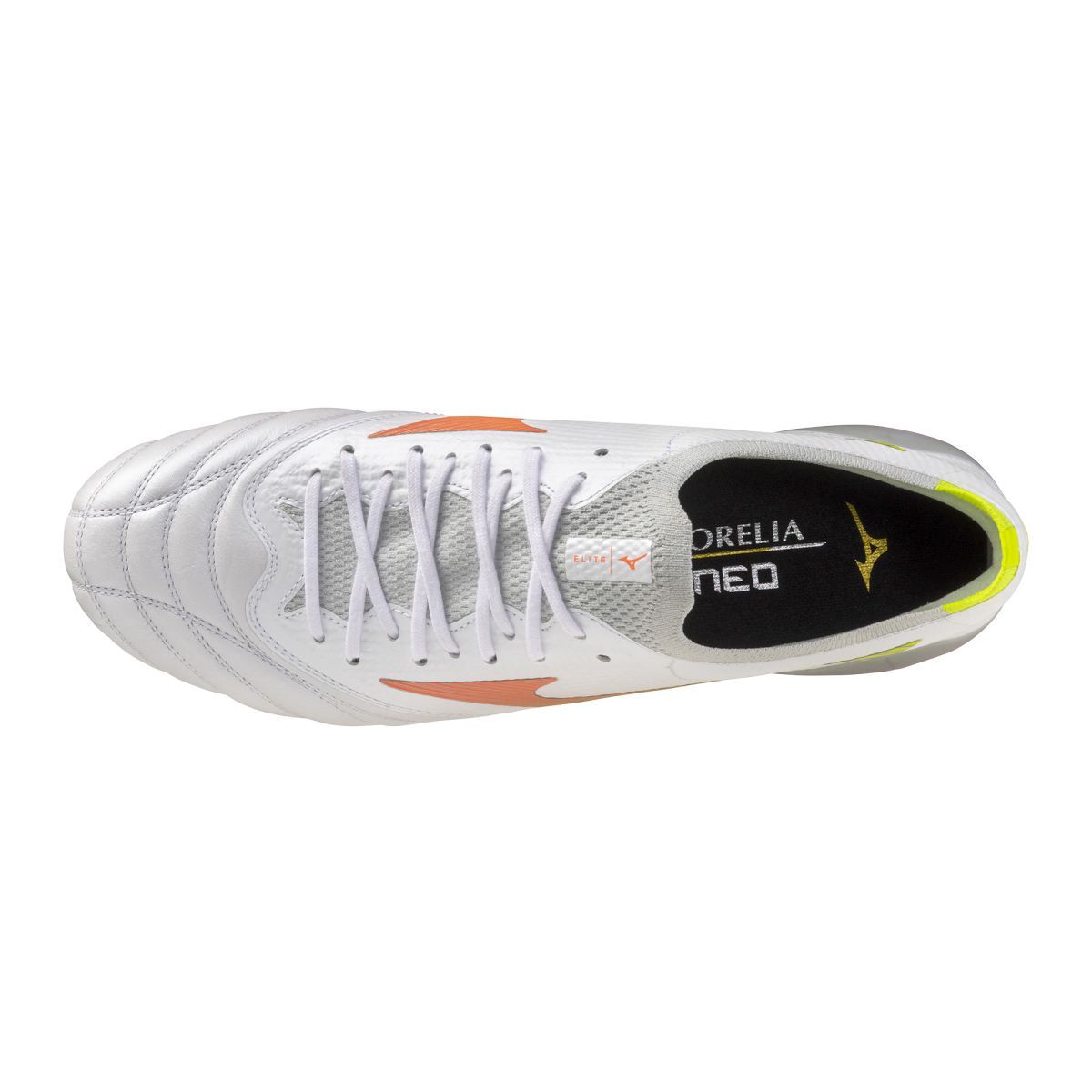 Korki Mizuno Morelia Neo V β Elite FG – White/Lava Orange/Evening Primrose