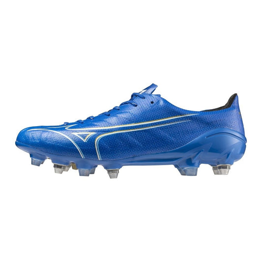 Buty piłkarskie Mizuno Alpha Japan – Laser Blue/White/Gold - Mix