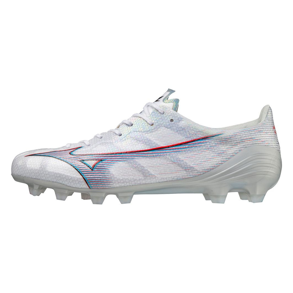 Buty piłkarskie Mizuno Alpha Japan – White/Ignition Red/801 - FG