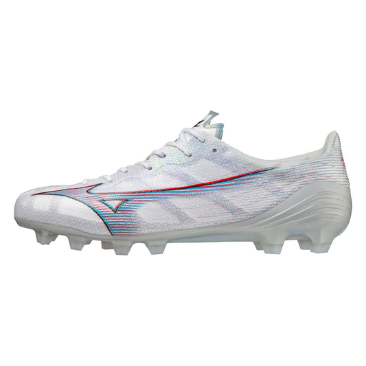 Buty piłkarskie Mizuno Alpha Japan – White/Ignition Red/801 - FG